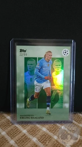 Erling Haaland 2024 Topps Simplicidad Green Refractor /99
