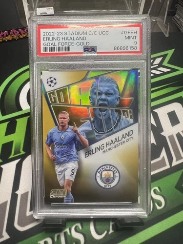 Erling Haaland 2023 Topps Stadium Club Chrome Gold 9/50
