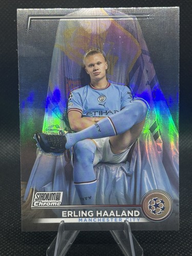 Erling Haaland 2023 Topps Stadium Club Chrome Refractor