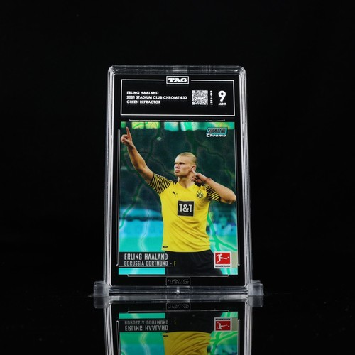 Erling Haaland 2021 Panini Stadium Club Green Refractor /175