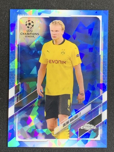 Erling Haaland 2020 Topps Chrome UEFA UCL Sapphire #49