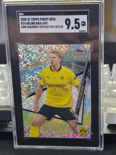 Erling Haaland 2020 Topps Finest UCL Diamond Refractor 24/125