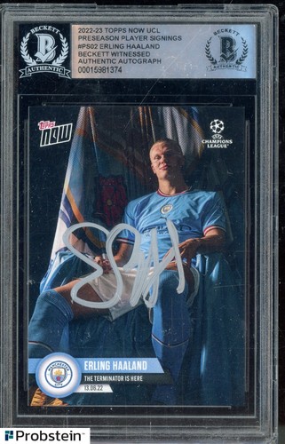 Erling Haaland 2022 Topps Now UCL