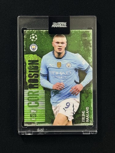 Erling Haaland 2024 Topps Total Football Green Corrosion /75
