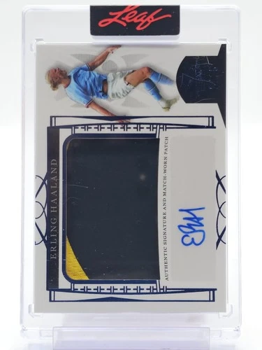 Erling Haaland 2022 Leaf Trinity Blue /15