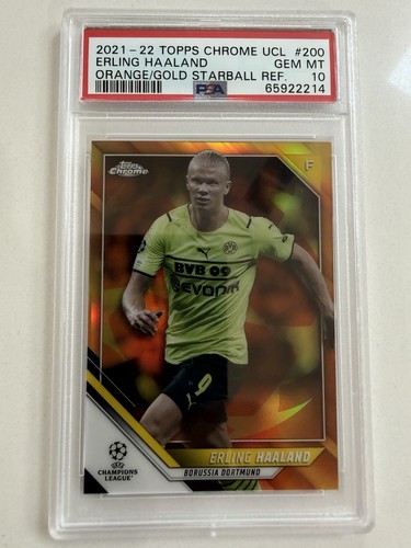 Erling Haaland 2021 Topps UEFA Champions League Orange Gold