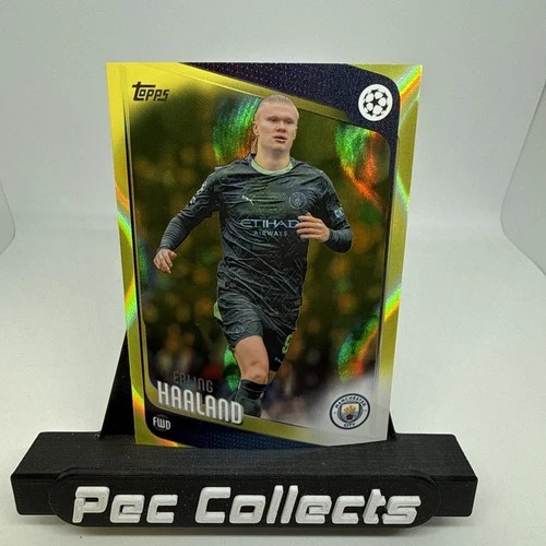 Erling Haaland 2025 Topps UEFA Club Competition Yellow Flowfractor