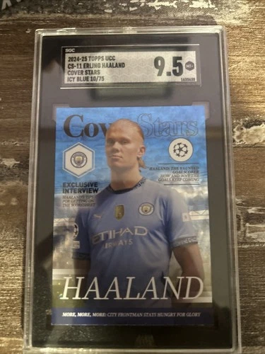 Erling Haaland 2024 Topps UEFA Icy Blue /75