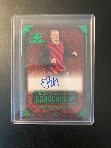 Erling Haaland 2022 Leaf Ultimate Soccer Green /3