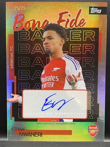 Ethan Nwaneri 2025 Topps Arsenal FC Team Set /25