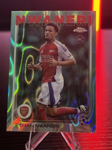 Ethan Nwaneri 2024 Topps Chrome Aqua Lava Refractor /199