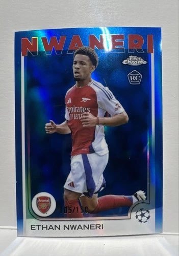 Ethan Nwaneri 2024 Topps Chrome Blue Refractor /150