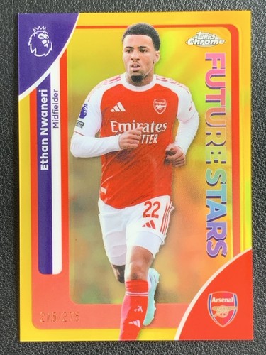Ethan Nwaneri 2025 Topps Chrome Giallo /275