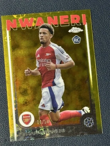 Ethan Nwaneri 2024 Topps Chrome Gold Starball /50