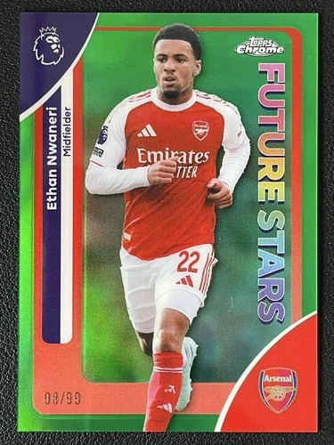 Ethan Nwaneri 2025 Topps Chrome Green /99