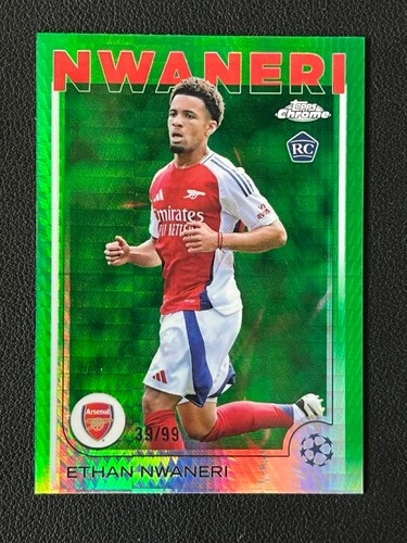 Ethan Nwaneri 2024 Topps Chrome Green Prism Refractor /99