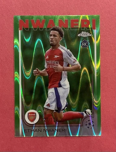 Ethan Nwaneri 2024 Topps Chrome Green RayWave Refractor /125