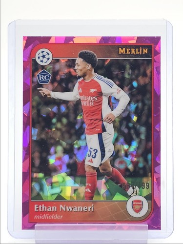 Ethan Nwaneri 2024 Topps Chrome Merlin Pink Atomic /199