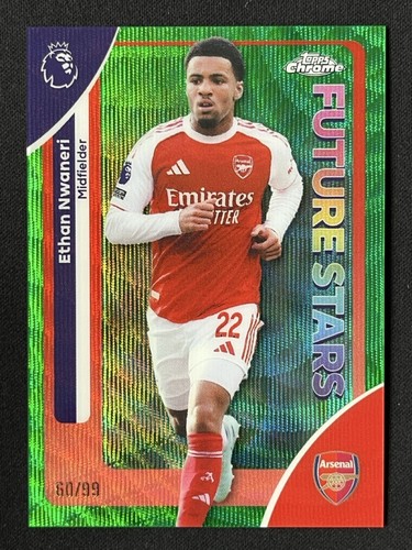 Ethan Nwaneri 2025 Topps Chrome Onda Verde /99