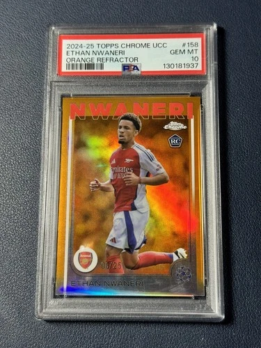 Ethan Nwaneri 2024 Topps Chrome Orange Refractor /25