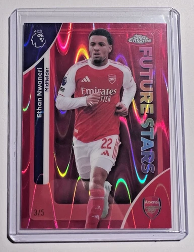 Ethan Nwaneri 2026 Topps Chrome Rosso RayWave /5