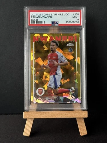 Ethan Nwaneri 2024 Topps Chrome Sapphire Edition Gold Refractor /50