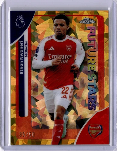 Ethan Nwaneri 2025 Topps Chrome Sapphire Gold /50