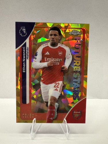 Ethan Nwaneri 2026 Topps Chrome Sapphire Gold /50
