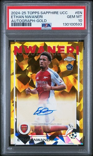 Ethan Nwaneri 2024 Topps Chrome Sapphire Gold /50