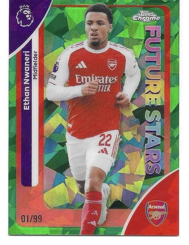 Ethan Nwaneri 2026 Topps Chrome Sapphire Green /99