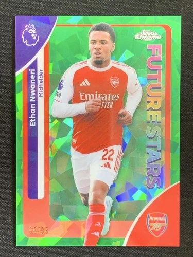 Ethan Nwaneri 2026 Topps Chrome Sapphire Green /99