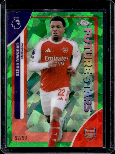 Ethan Nwaneri 2026 Topps Chrome Sapphire Green Refractor /99