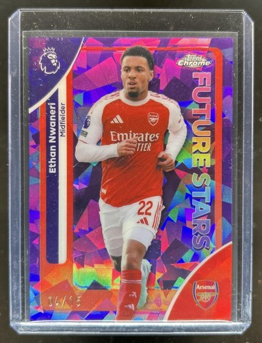 Ethan Nwaneri 2026 Topps Chrome Sapphire Purple Refractor /15