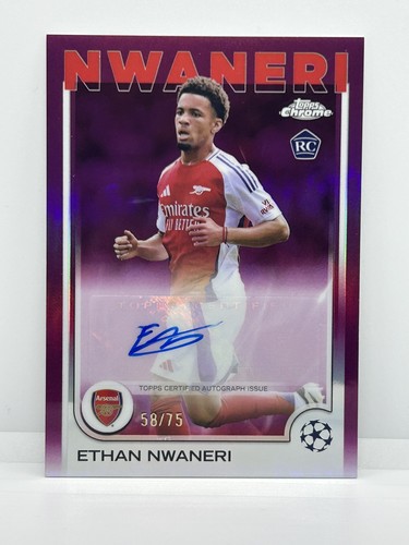 Ethan Nwaneri 2024 Topps Chrome UEFA /75