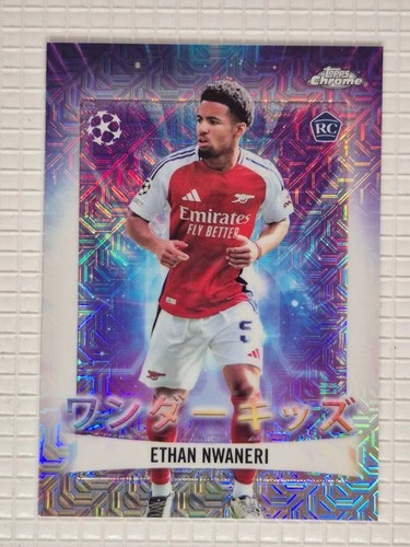 Ethan Nwaneri 2024 Topps Chrome UEFA Champions League