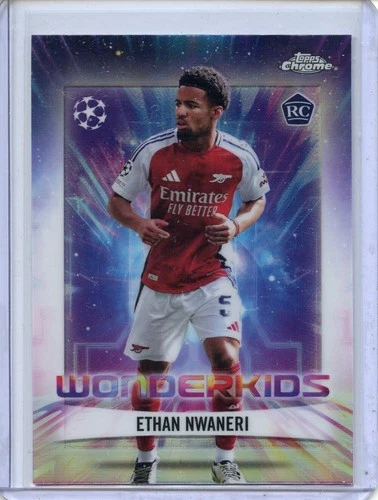 Ethan Nwaneri 2024 Topps Chrome UEFA Club Comps