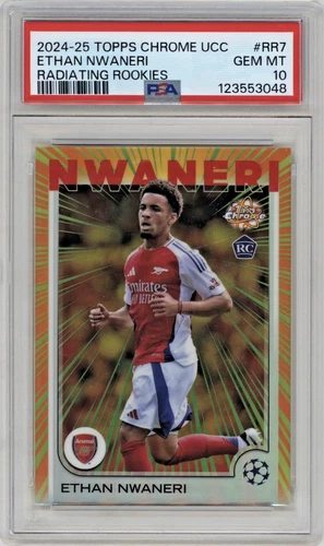 Ethan Nwaneri 2024 Topps Chrome UEFA Club RR-7