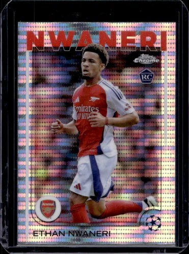 Ethan Nwaneri 2024 Topps Chrome UEFA Pulsar Refractor