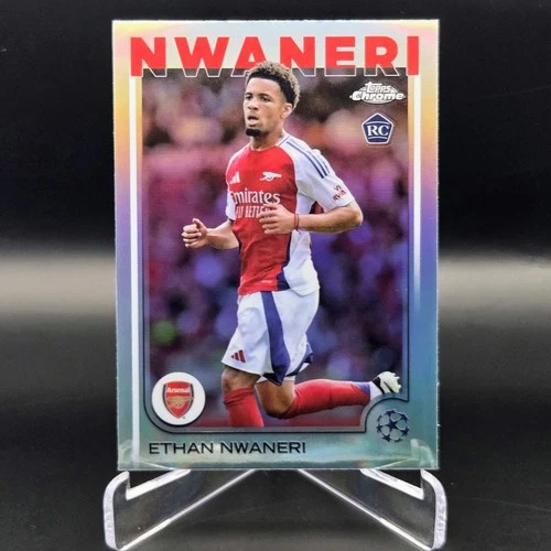 Ethan Nwaneri 2024 Topps Chrome UEFA Refractor