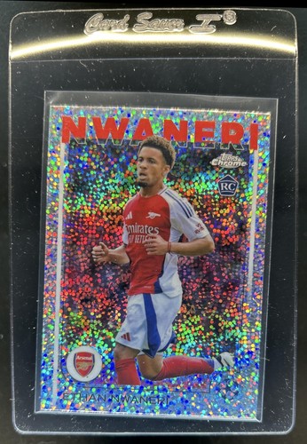Ethan Nwaneri 2024 Topps Chrome UEFA Speckle Refractor