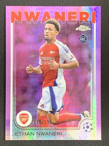 Ethan Nwaneri 2024 Topps Chrome Violet Prism Refractor /299