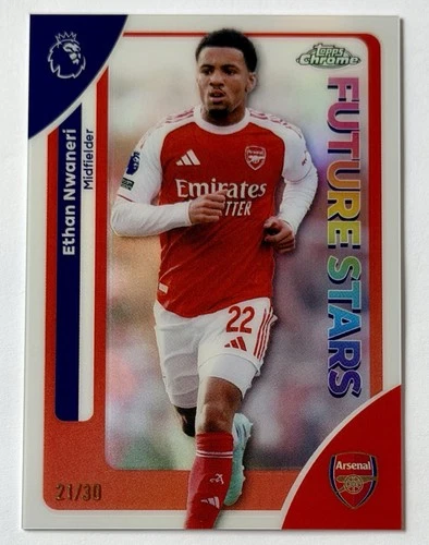 Ethan Nwaneri 2025 Topps Chrome White /30