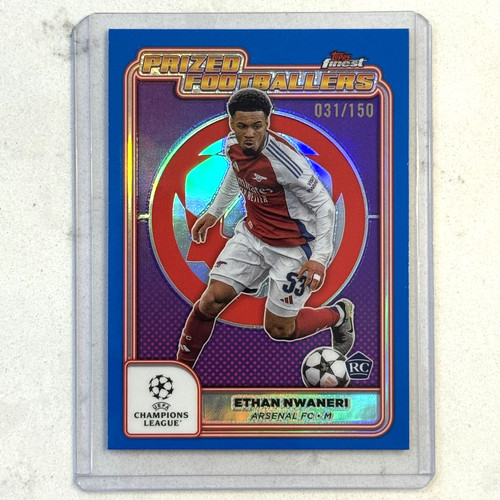 Ethan Nwaneri 2024 Topps Finest Blu Rifrattore /150