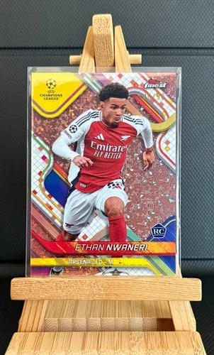 Ethan Nwaneri 2024 Topps Finest Diamond Pink /50