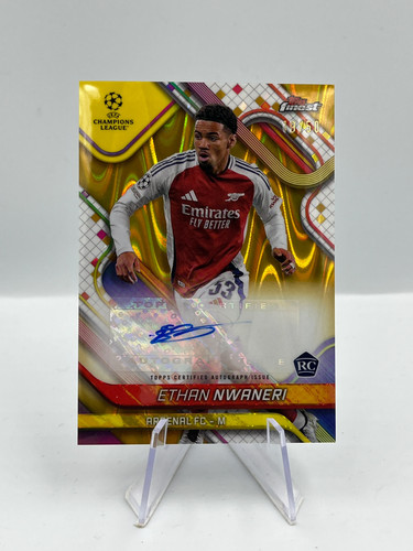 Ethan Nwaneri 2024 Topps Finest Gold Lava /50