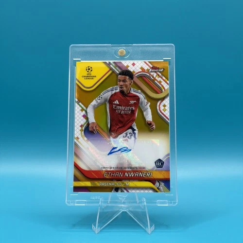 Ethan Nwaneri 2024 Topps Finest Gold Refractor /50
