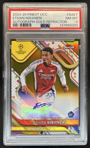 Ethan Nwaneri 2024 Topps Finest Gold Refractor /50
