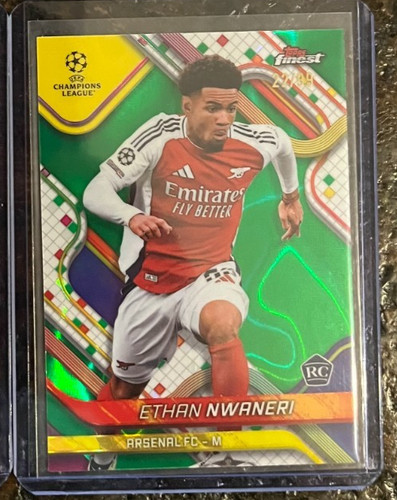 Ethan Nwaneri 2024 Topps Finest Green Lava Refractor /99