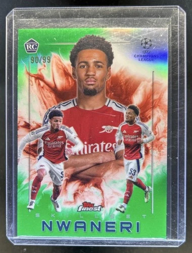 Ethan Nwaneri 2024 Topps Finest Green Refractor /99