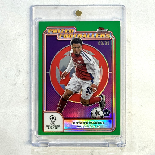 Ethan Nwaneri 2024 Topps Finest Green Refractor /99